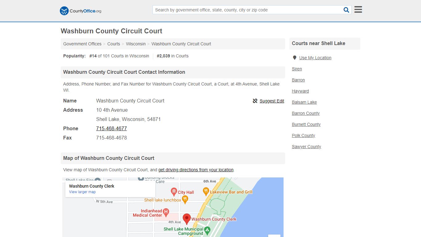 Washburn County Circuit Court